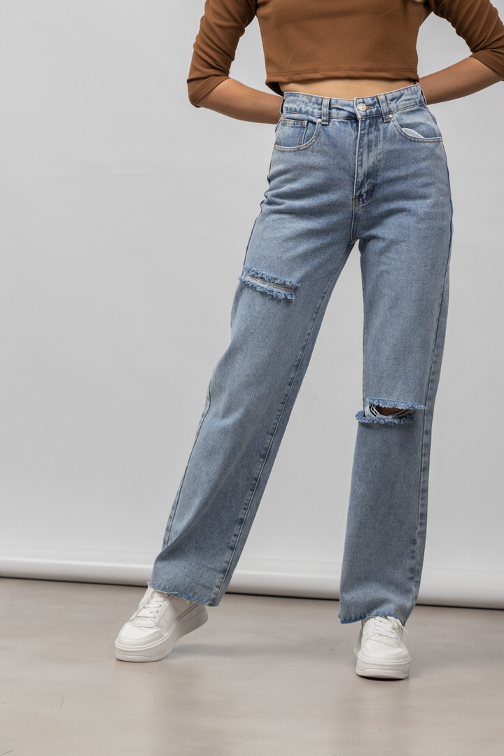 WD001 Light Blue Straight Fit Jeans – Noggah Denims